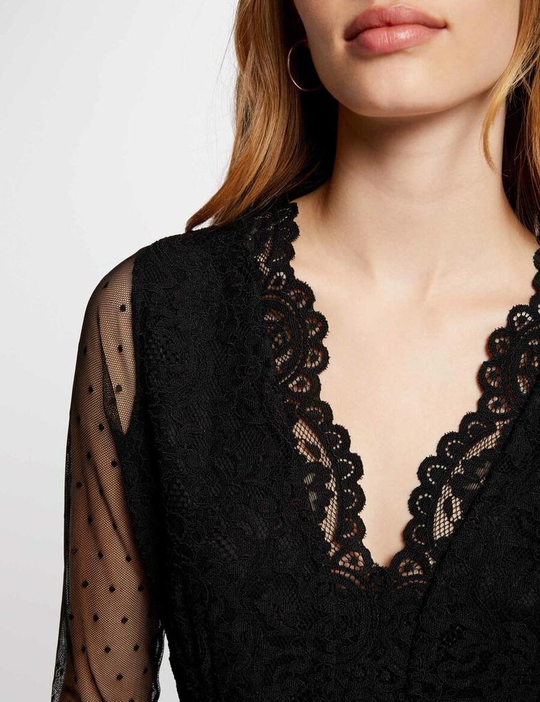 Body manga larga encaje negro 242-Tiriva