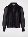 Camisa manga larga pliegues marino 242-Cplia
