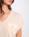 Camiseta manga corta beige 252-Dilito