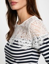 Camiseta rayas encaje blanco 251-Tmaco