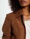 Chaqueta de antelina marrón coñac 252-Gpokel