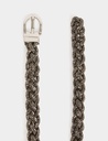 Cinturón trenzado con strass gris claro 241-3Tressi