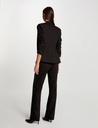 Pantalon negro con raya en raso 242-Pfiby.f