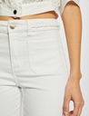 Pantalón boot-cut con detalles trenzados crudo 221-Pseven