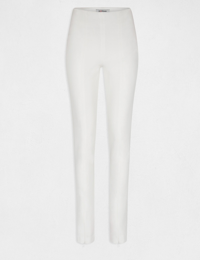 Pantalón city ajustado con cremallera crudo 222-Psnow.f