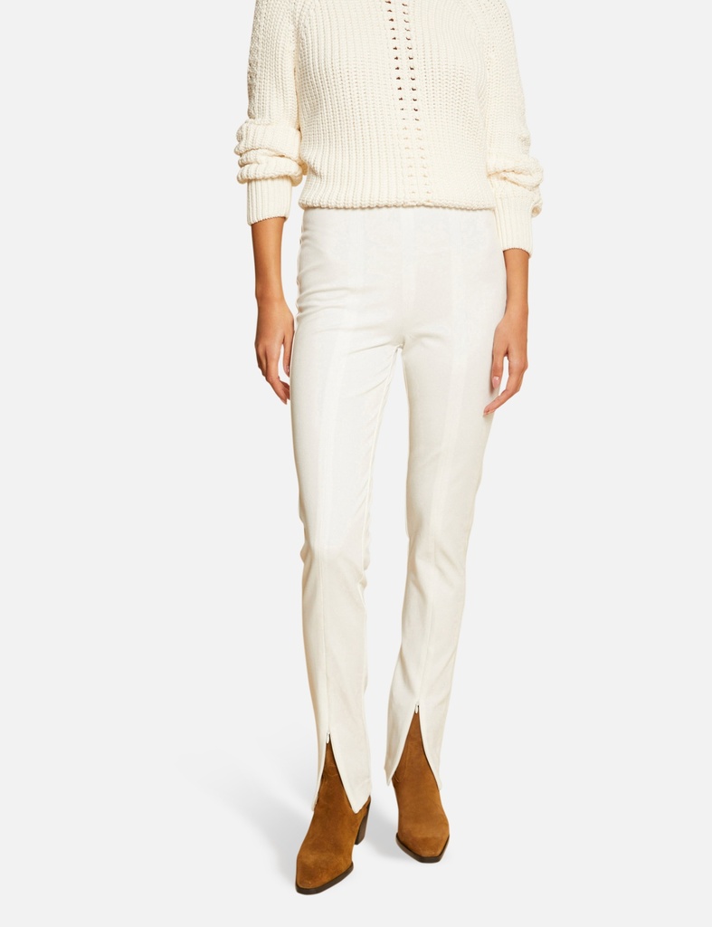 Pantalón city ajustado con cremallera crudo 222-Psnow.f