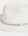 Sombrero trenzado con strass blanco 251-5STAR