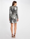 Vestido cruzado con lentejuelas plateado 222-Rbling