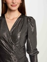 Vestido plateado cruzado 242-Rchil.f