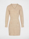 Vestido punto corto ajustado beige 242-Rmsou