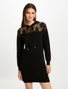 Vestido punto corto recto negro 242-RMdanse