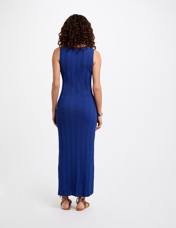 Vestido punto largo ajustado azul eléctrico 252-Rmbahia