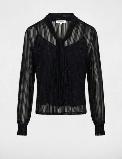 t-shirt-court-col-lavalliere-noir-femme-vue3-32536311041220979.webp