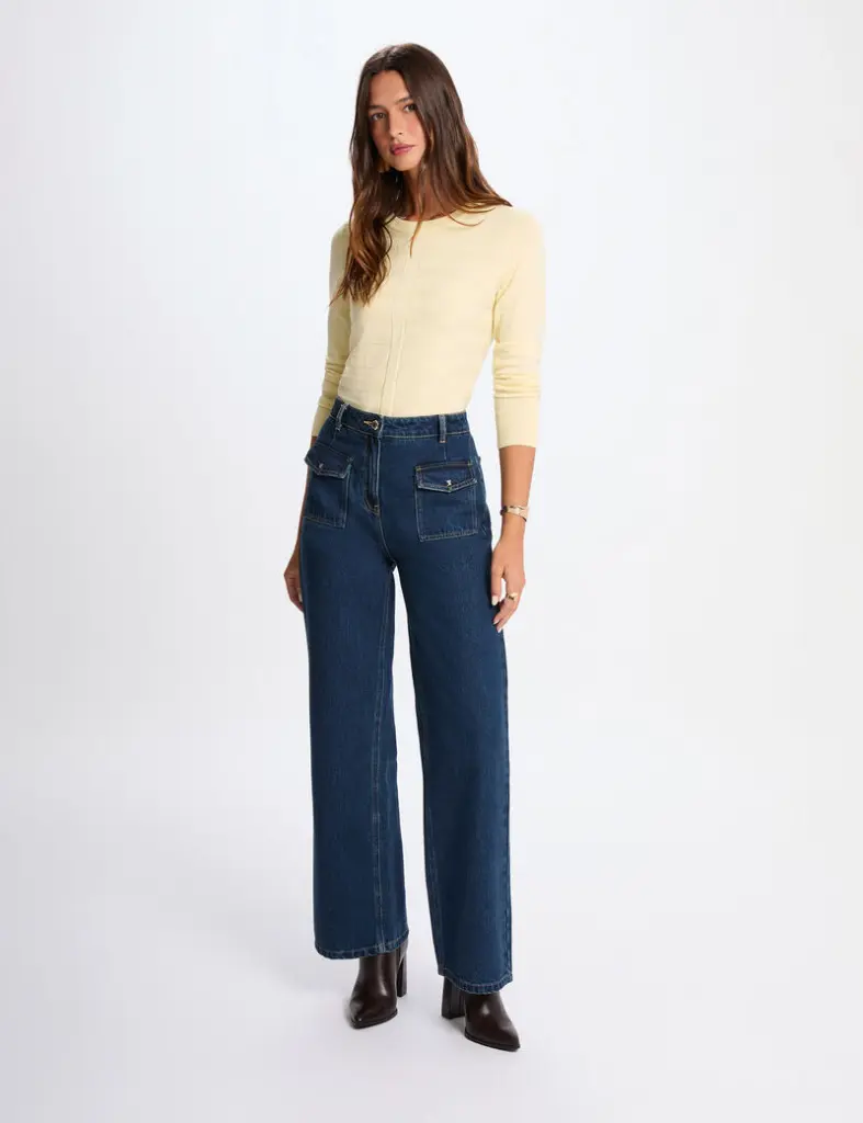pull-ajuste-col-rond-jaune-clair-femme-vue5-32536311045511144.webp