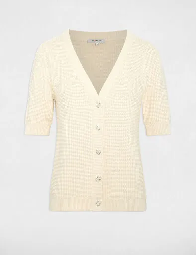 gilet-ajuste-col-v-ivoire-femme-vue3-32536311048820978.webp