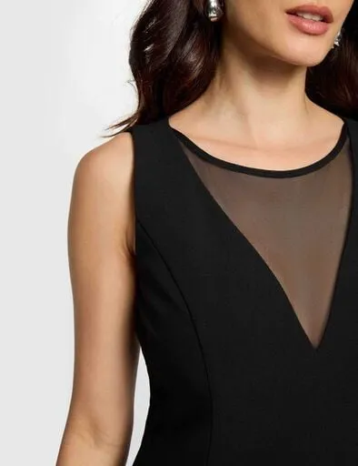 robe-courte-col-v-noir-femme-vue5-32536311048250979.webp
