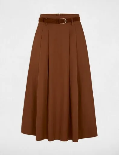 jupe-longue-plissee-marron-cognac-femme-vue3-32536311049611105.webp