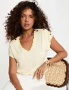 t-shirt-raye-col-v-jaune-pastel-femme-vue1-32536311047221191.webp