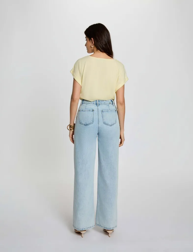 t-shirt-col-v-manches-courtes-jaune-pastel-femme-vue2-32536311047211191.webp