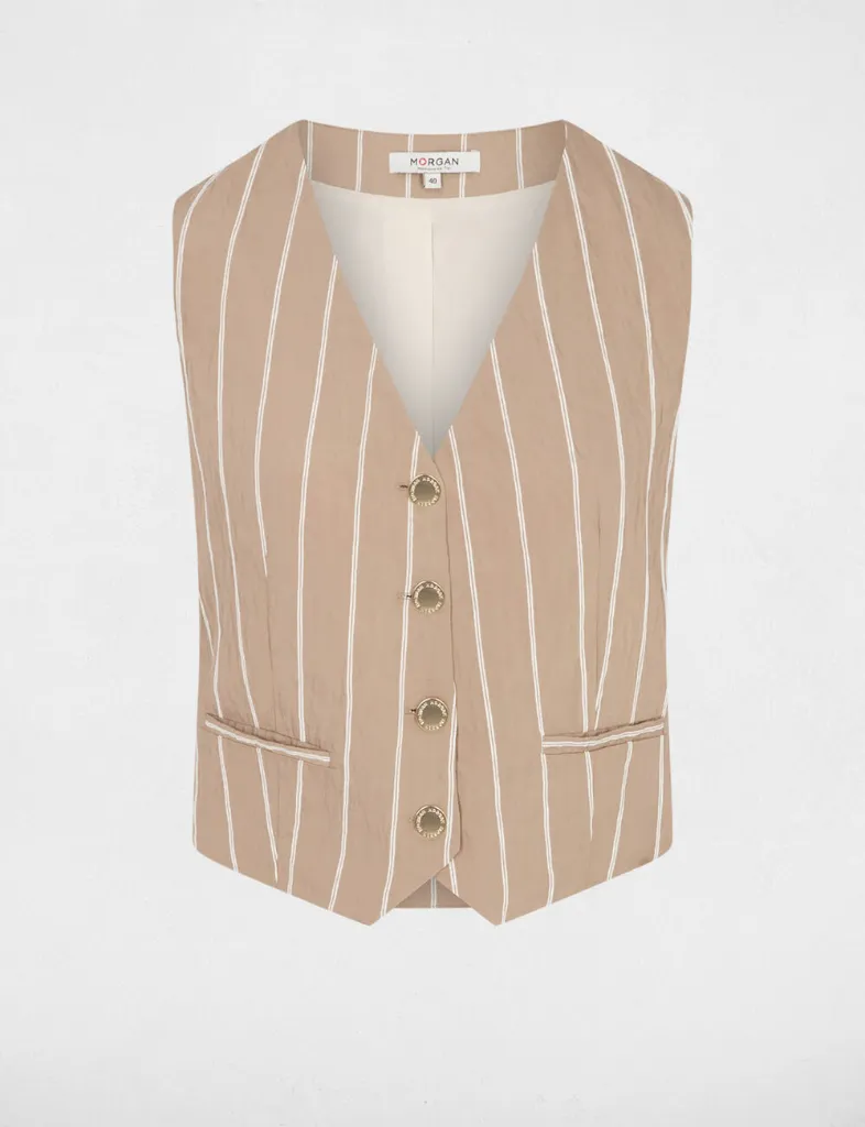 gilet-sans-manches-raye-taupe-femme-vue3-32536311061621209.webp