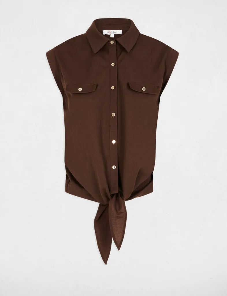 blouse-sans-manches-marron-fonce-femme-vue3-32536311026261208.webp