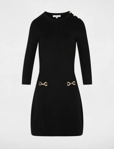 robe-tricot-boucle-manches-longues-noir-femme-vue3-32536311066660979.webp
