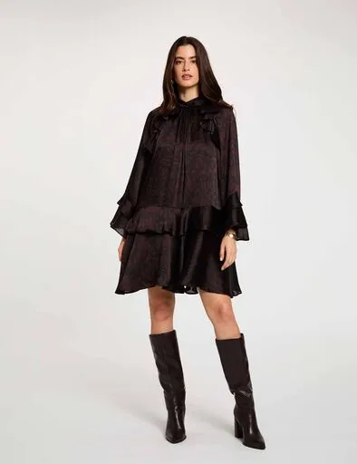 robe-courte-col-montant-multicolore-femme-vue5-32536311068800900.webp