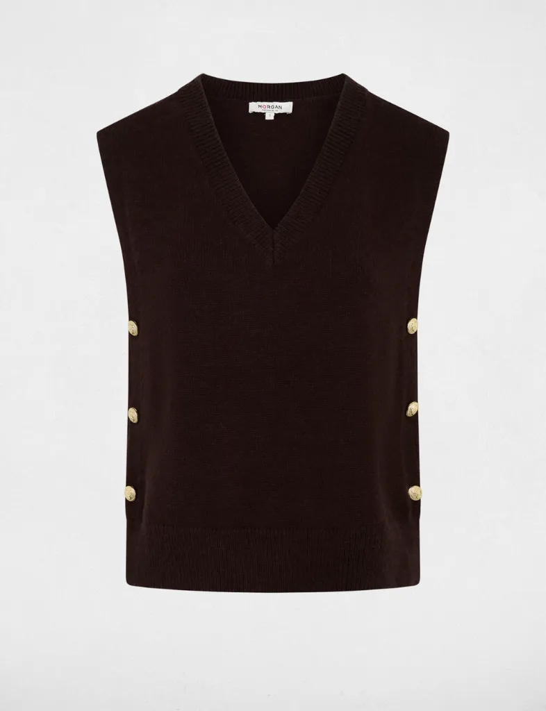 pull-sans-manches-col-v-marron-fonce-femme-vue3-32536311067751088.webp