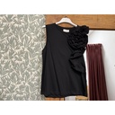 Top negro con flor tipo chanel LoK53692