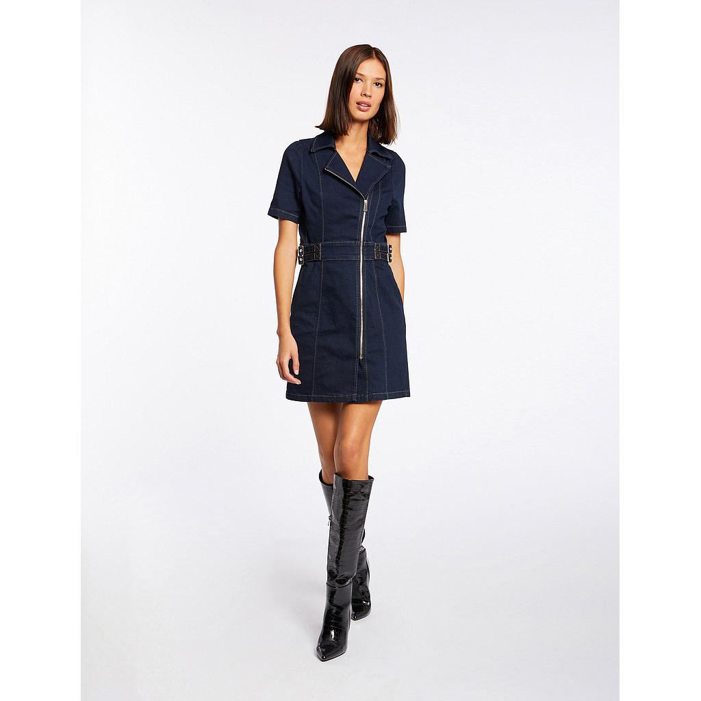 Vestido recto vaquero con cremallera vaquero sin tratar 231-Rzoe (Tallas: T36)