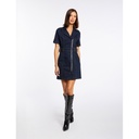 Vestido recto vaquero con cremallera vaquero sin tratar 231-Rzoe