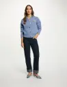 Vaqueros rectos con strass denim 252-Prever
