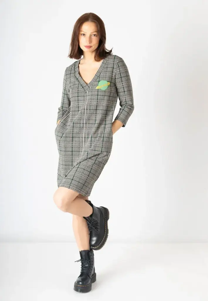 Vestido cuadros Planeta Animosa C20-853 (Tallas: Ts)