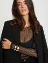Camiseta corta entallada negro 252-Tsixti
