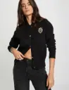 Jersey con cuello teddy negro 252-Mteddy