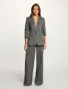 Pantalón recto a rayas gris moyen 252-Pveper.f