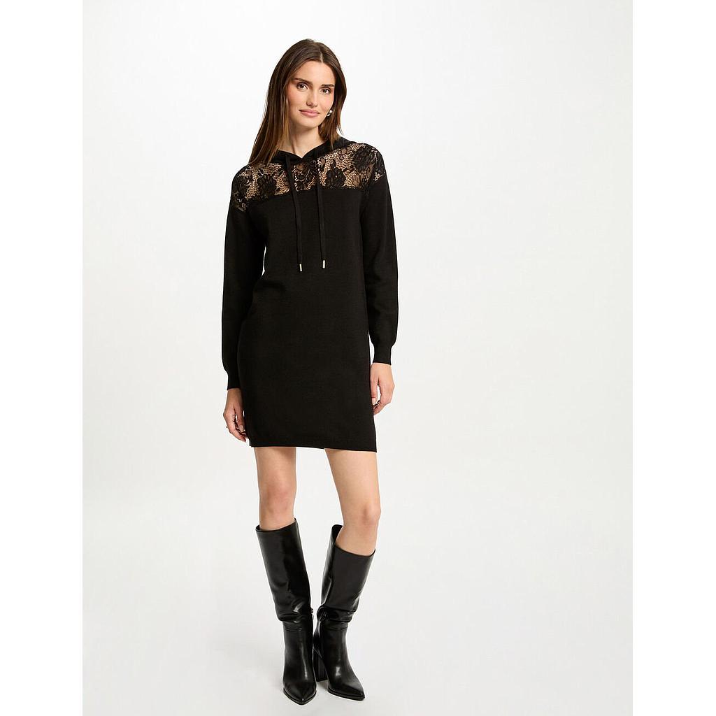 Vestido punto corto recto negro 242-RMdanse (Tallas: Ts)