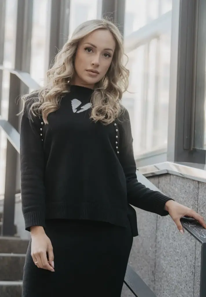 Jersey Corazón Rayo punto negro C21-971A (Tallas: Ts)