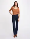 Vaqueros bootcut de tiro alto denim crudo 261-Polasi