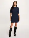 Vestido corto ajustado azul marino 261-Rmbleu