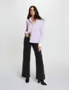 Vaqueros anchos de tiro alto denim negro 261-Peve