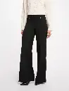 Pantalón ancho de tiro alto negro 261-Pbane