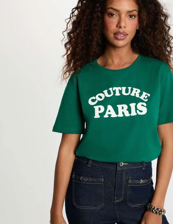 Camiseta de manga corta verde 261-Daris (Tallas: Ts)