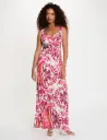 Vestido largo cuello corazón multicolor 261-Ranna