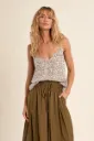 Top de mujer de tirantes, con estampado.NF101EE