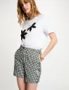 Pantalón corto de tiro alto negro 261-SHICH.F