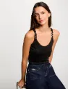 Top con tirantes finos negro 251-Didoa