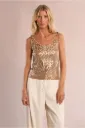 Top de mujer de tirantes, estampado animal.MW151EE