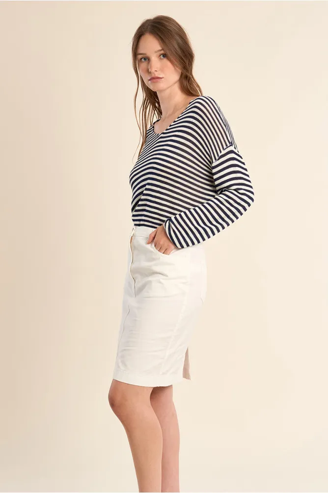 Falda de mujer recta, cinco bolsillos.EF1642EE (Tallas: Ts, color: Camel)