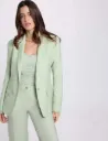 Chaqueta entallada con cuello sastre verde pastel 261-Vmedi.f